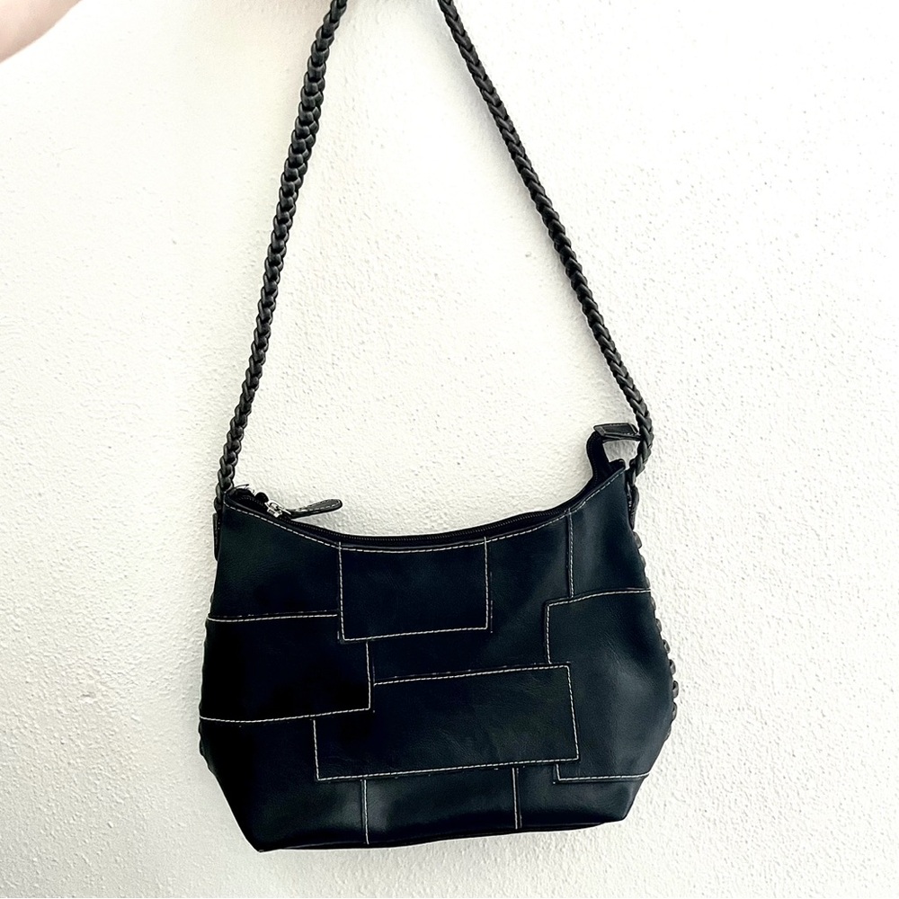 Leather Patchwork Shoulder Bag - image 1